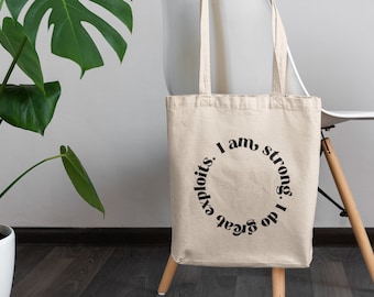 Christian Tote Bag: Organic Cotton Bible Verse Design