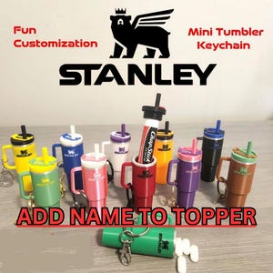 Personalized Stanley Tumbler Keychain: Chapstick Holder, Pill Container