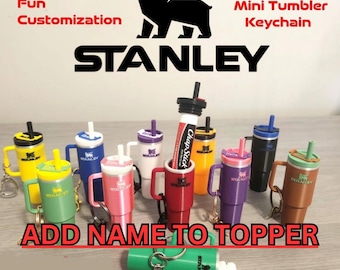 Personalized Stanley Tumbler Keychain: Chapstick Holder, Pill Container