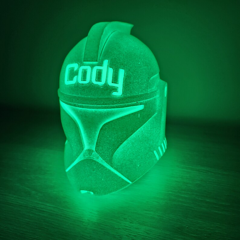Personalized Clone Trooper Light Shiny Helmet Star Wars Decor Happy
