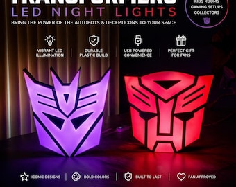 Transformers LED Light: Autobots & Decepticons Logo Bundle