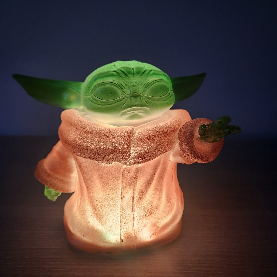 Grogu the Child Baby Yoda Lamp With Remote Control LED Desk Decor Yoda