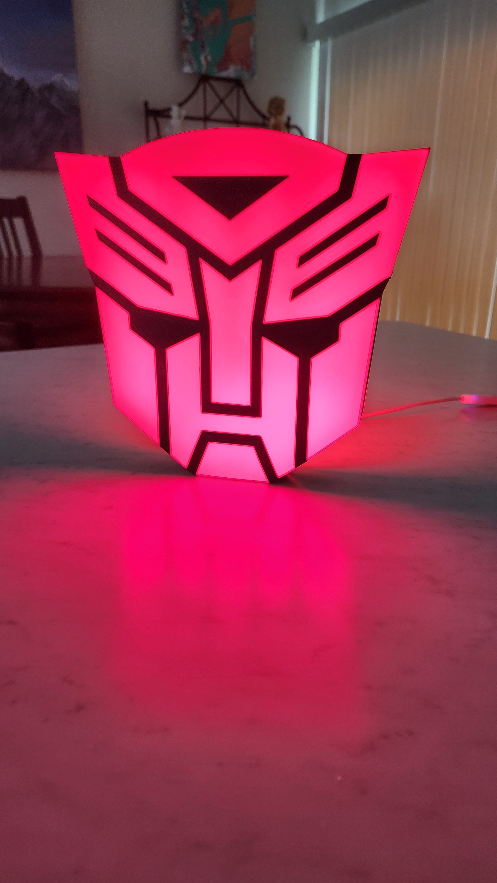 Personalized Autobots LED Light: Cybertron Wall Decor - Etsy