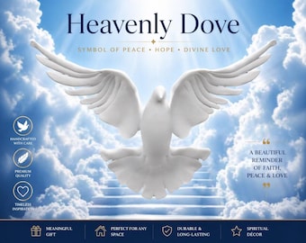 Dove Figurine Pair: Holy Spirit Decor, Symbolic Sculpture