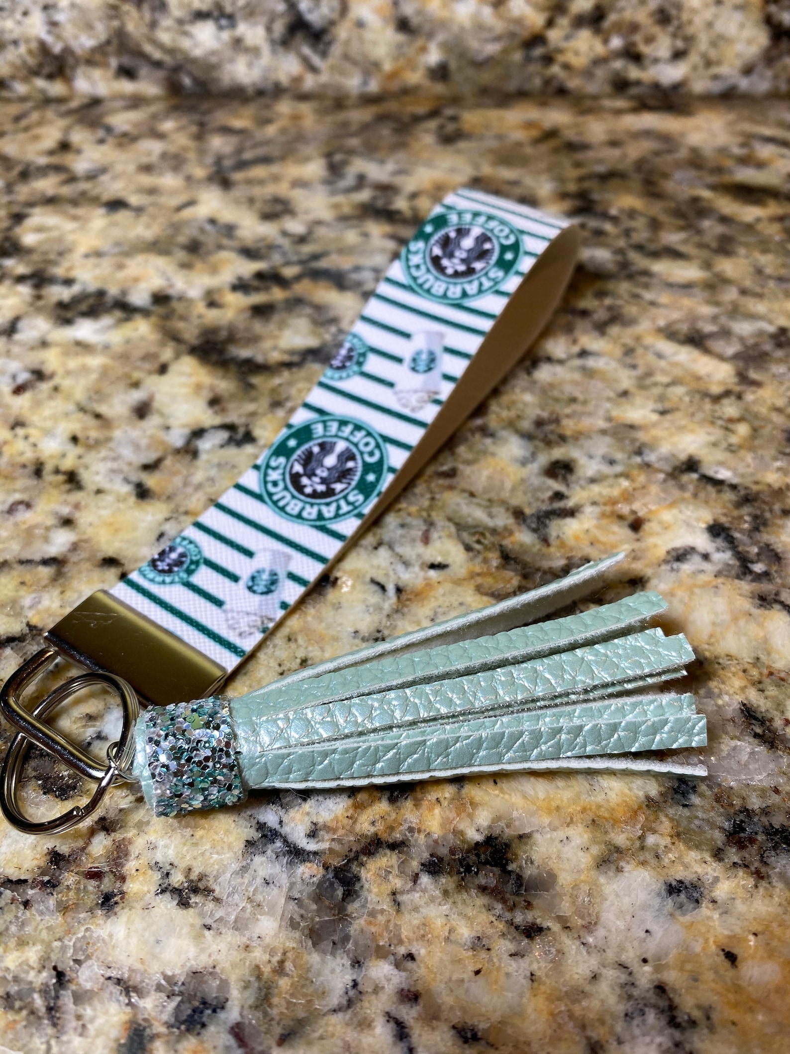 Faux Leather Wristlet Keychain Etsy