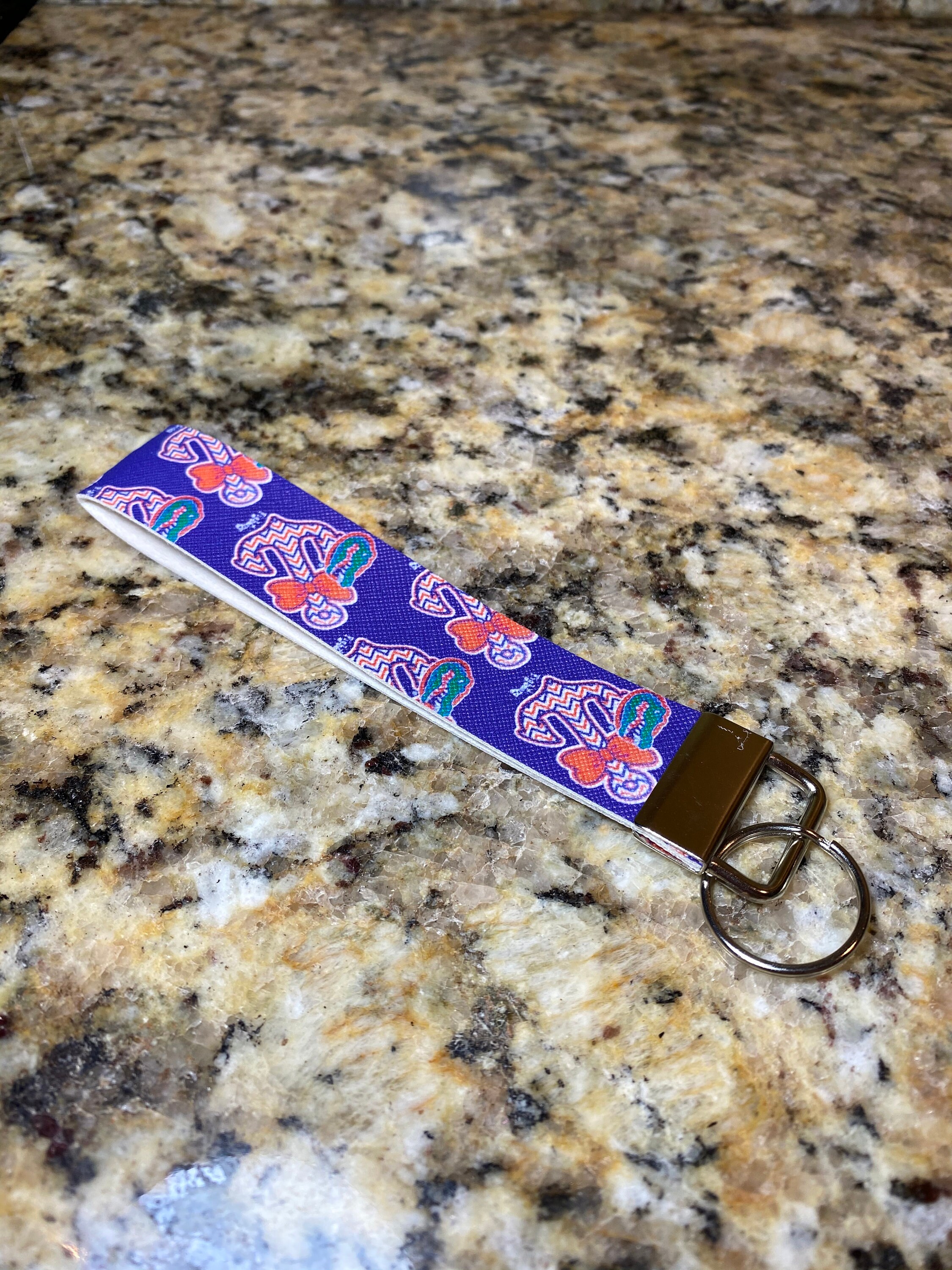 Faux Leather Wristlet Keychain Etsy