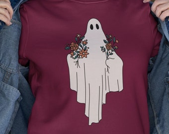 Halloween sweatshirt, cozy sweater, fall sweatshirt, oversized sweatshirt, oversized hoodie, halloween shirt, plus size, spooky, ghost