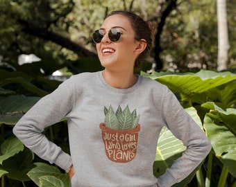 Sweat-shirt plantes, Plant mama, maman plante, sweat-shirt esthétique, cadeau végétal, cadeaux végétaux, chemise végétale, chemise boho, pull, cadeau pour elle
