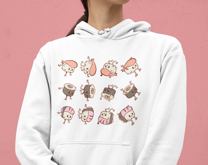 Sushi Roll, Crew Neck Sweatshirt, Womens Sweatshirt, Womens Hoodie, Oversized Hoodie, Oversized Sweatshirt, aesthetic clothing