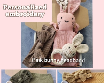 Coffret cadeau bébé fille, cadeau bébé fille personnalisé, cadeau pour bébé fille, brodé, cadeau bébé fille personnalisé, baby shower fille, nouvelle fille bébé fille