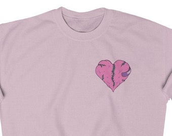 Heart Sweatshirt, Pastel Goth Clothing Aesthetic Pastel Shirt Hoodie  E girl Sweatshirt , Oversized Crew Neck Sweatshirt , womens hoodie