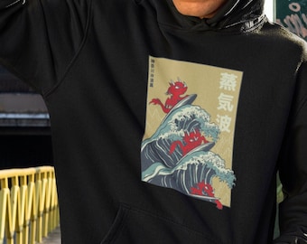 Japanese aesthetic, Japanese Hoodie , The Great Wave off Kanagawa , Japanese Sweatshirt, Aesthetic Clothing, Oversized sweatshirt