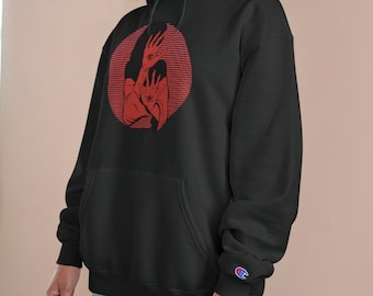 E Mädchen Sweatshirt Champion Hoodie | Wahrsager | Oversized Crew Neck Sweatshirt | Vaporwave | Edgy Crew Neck Sweatshirt