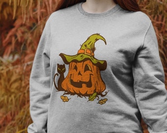La stagione sarà spettrale, Halloween Shirt, Halloween Crewneck, Halloween Sweatshirt, Plus size, camicia per halloween, girocollo autunnale, scheletro