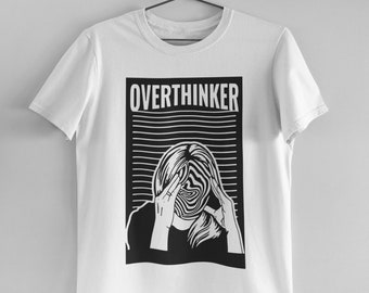 OVERTHINKER, Estetyczna odzież, Koszulka unisex, Estetyczna koszula, a s t h e t i c , Vaporwave, creation, japońska koszula, streetwear