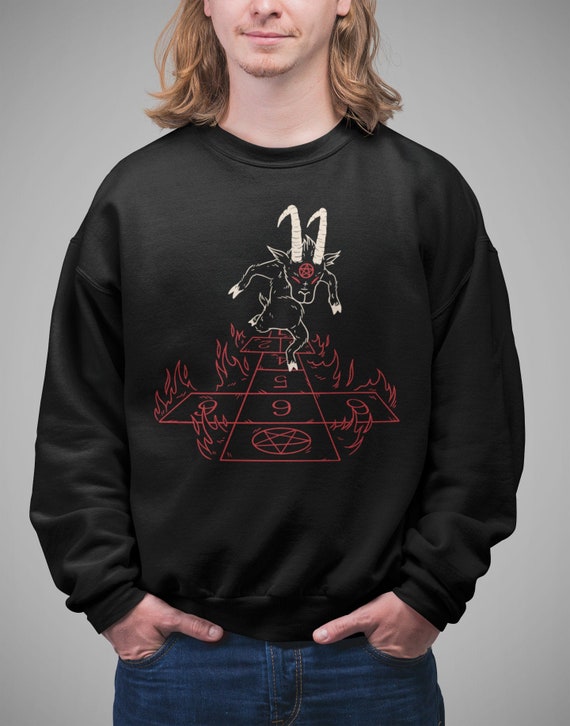 Alternative Clothes, Goth Sweatshirt, Occult shirt, Funny  Hell Occult Hoodie , Satan Shirt crew neck sweatshirt