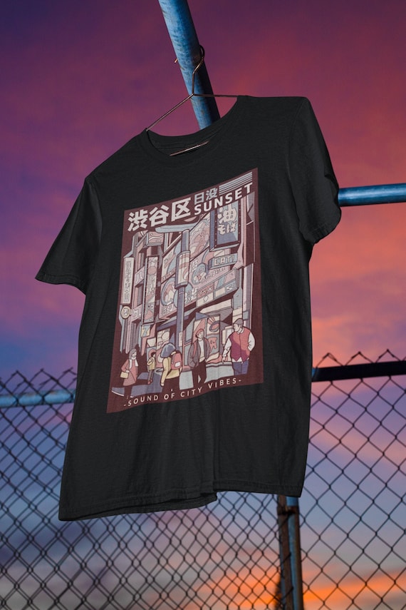 City Vibes, japanese clothing, aesthetic clothing, Japanese shirt, Crew neck sweatshirt, Japan hoodie, streetwear