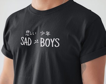 SAD BOYS, VAPORWAVE,  Aesthetic clothing  shirt, long sleeve, sad boi, sad boy, anime, weeb, otaku, anime aesthetic