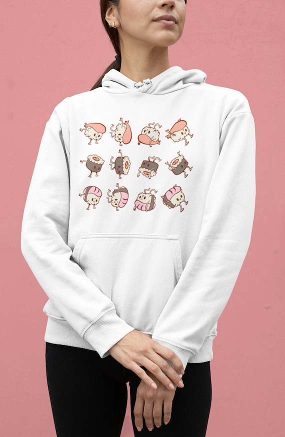 Sushi Roll, Crew Neck Sweatshirt, Womens Sweatshirt, Womens Hoodie, Oversized Hoodie, Oversized Sweatshirt, aesthetic clothing