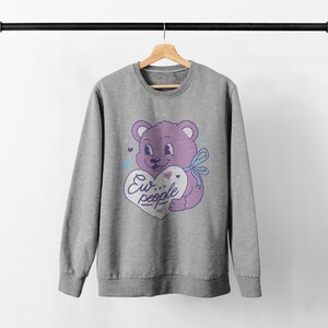 Ew People, pastellgoth-skjorta, pastellfärgad tröja, e-tjejkläder, söt björnskjorta, pastellgoth-kläder, estetisk tröja, plus size bild 5