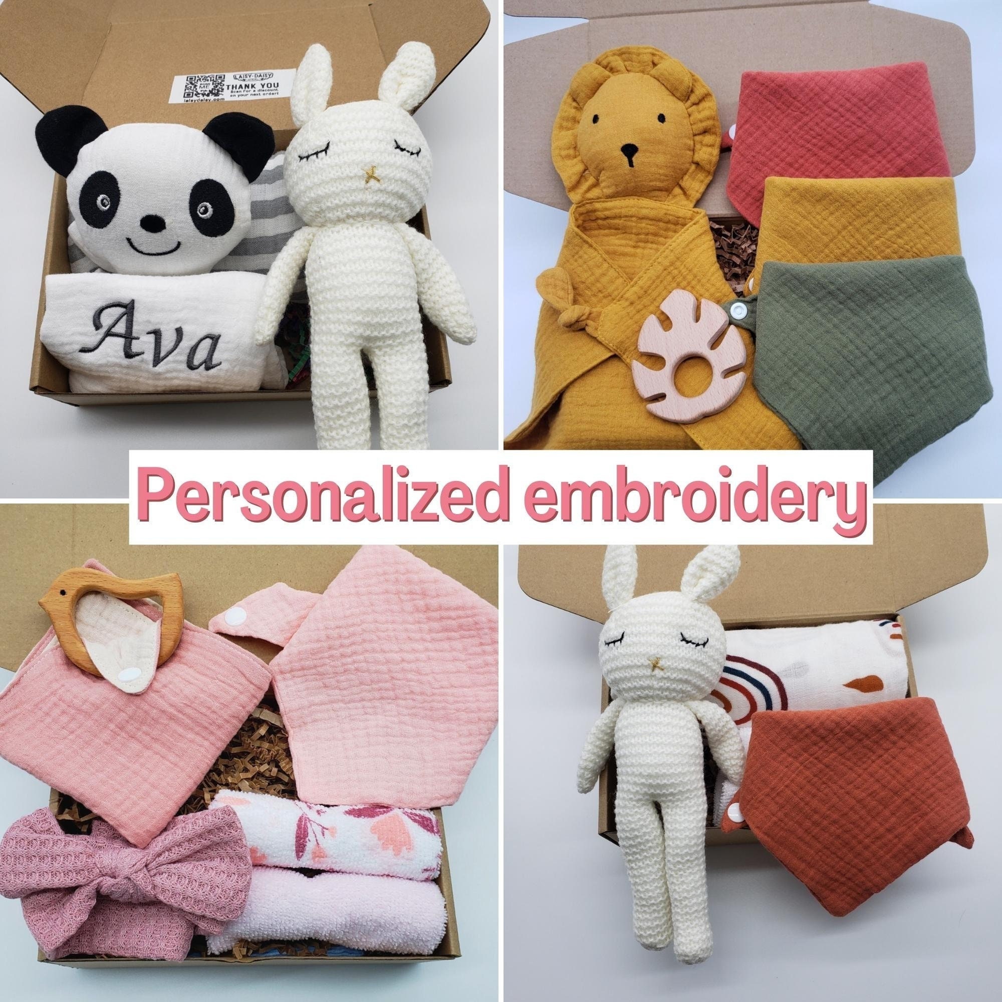 Baby Gift Box, Personalized Baby Lovey, Lovey for Baby, Gender Neutral ...