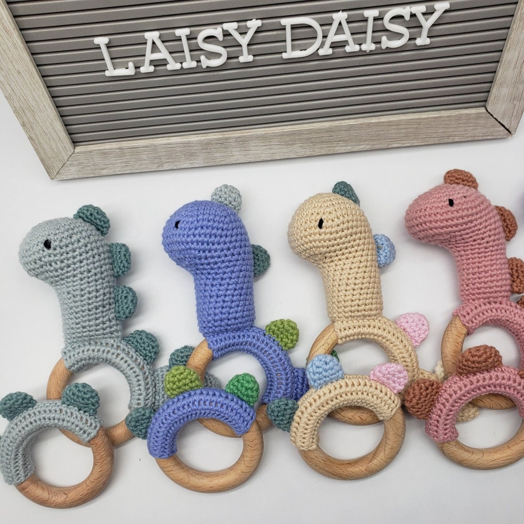 Dinosaur Rattle, Baby Gift, New Baby Gift, Dino Baby, Gender Neutral ...
