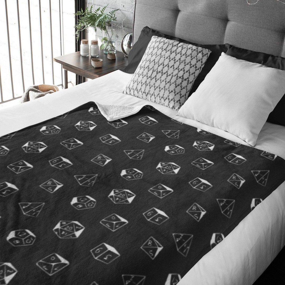 Casino Dice Pattern Print Blanket