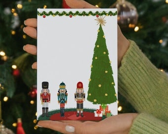 Nutcracker Christmas Border: Printable Scrapbook Paper (PNG, PDF)
