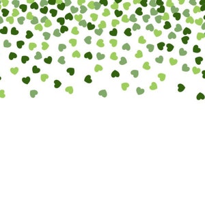 St Patricks Heart Border imprimible pdf / para álbumes de recortes, invitaciones, fotos, marcos, membrete de descarga instantánea / impresión verde tamaño carta