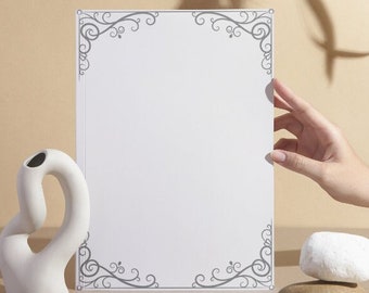 Vintage Border Printable: Soft Color Frame for Scrapbooking (PNG, PDF)