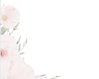 Flower Pastel Border: US Letter & A4 Printable (Digital Download)