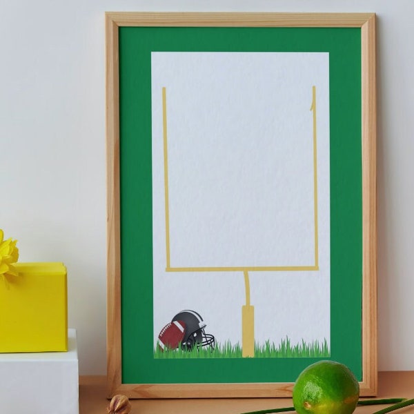 Football Border Template Etsy UK