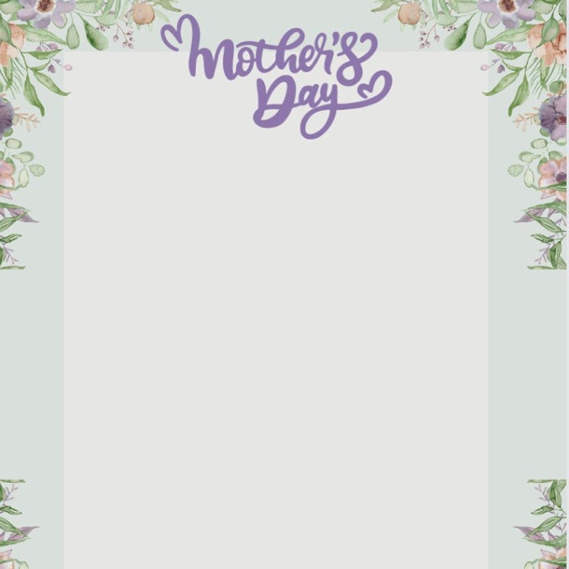 Mothers Day Paper Borders Etsy