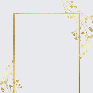 Hochzeit Border druckbare Vorlage, 4-seitiges Design, Pastelldrucke für Fotos, Scrapbooks, PNG und PDF im Gold Letter-Format, als Pinnwand