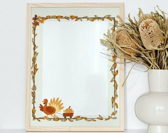 Thanksgiving Border: Turkey & Pumpkin Frame (PNG/PDF)