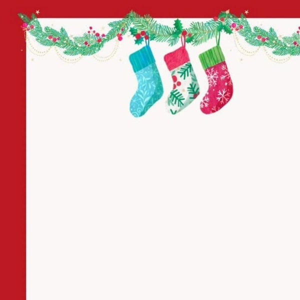 Christmas Border for Letter Etsy