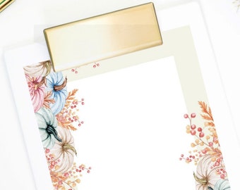 Thanksgiving Pumpkin Border Design Bundle: US Letter & A4 (PDF, PNG)