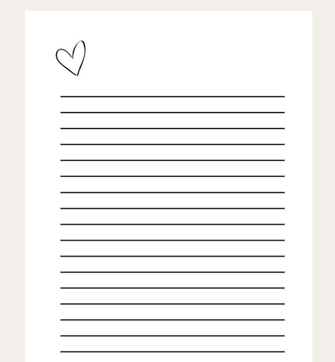 Blank Love Letter Template Printable Minimal Design Legal Letter Size Blank Love Letter Template Printable Minimal Design Legal Letter Size