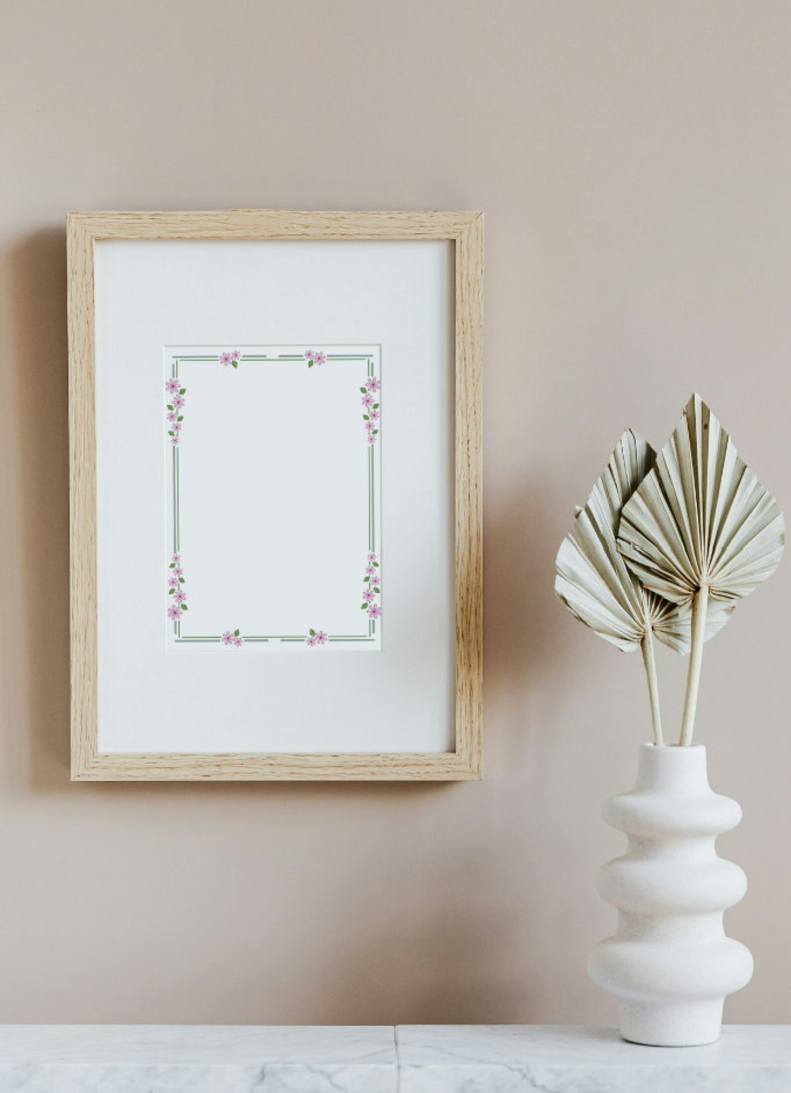 Daisy Flower Border Pdf Printable, PNG 2 Border Bundle Stationery for ...