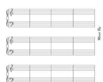 Blank Sheet Music Template: Treble & Bass Clef (PDF Download)