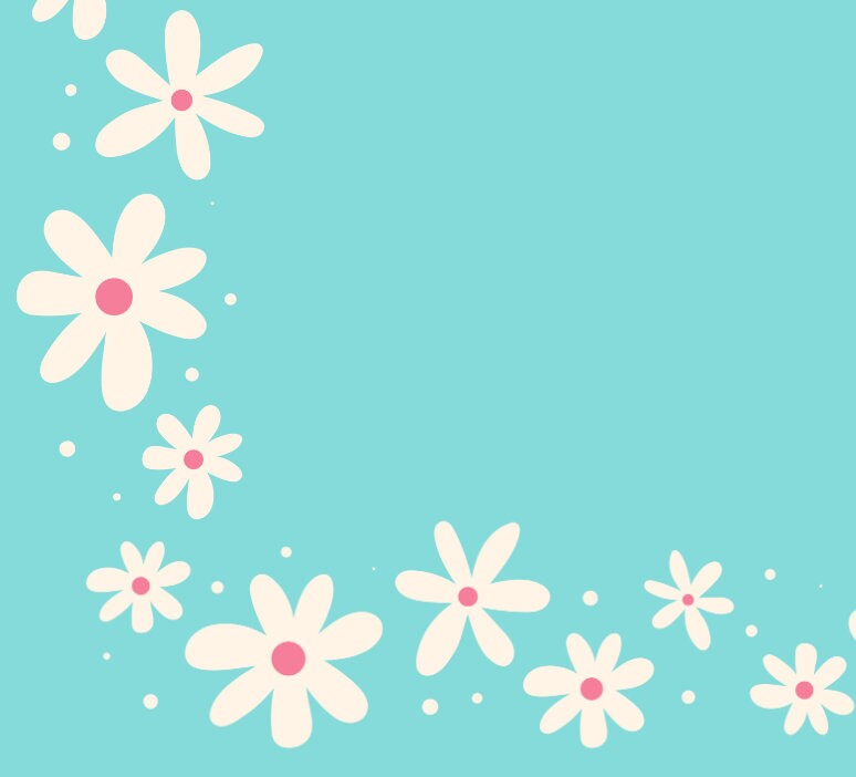 Daisy Border Printable Pdf and PNG White Flowers Instant Download, Gift ...