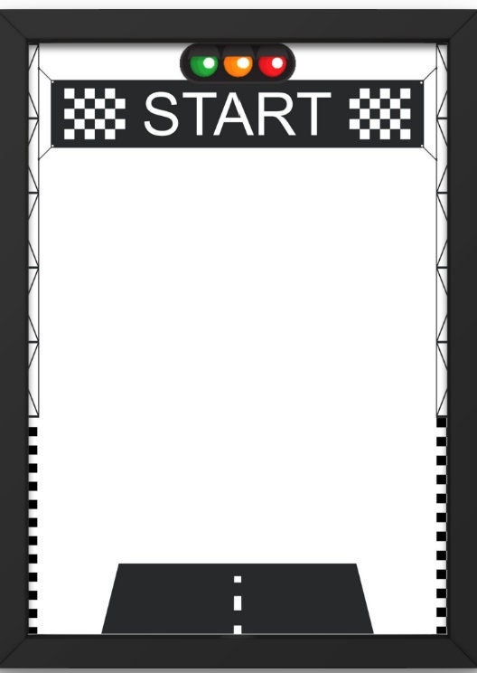 Car Racing Border Page Printable PDF, PNG, Grand Prix, Racers Blank