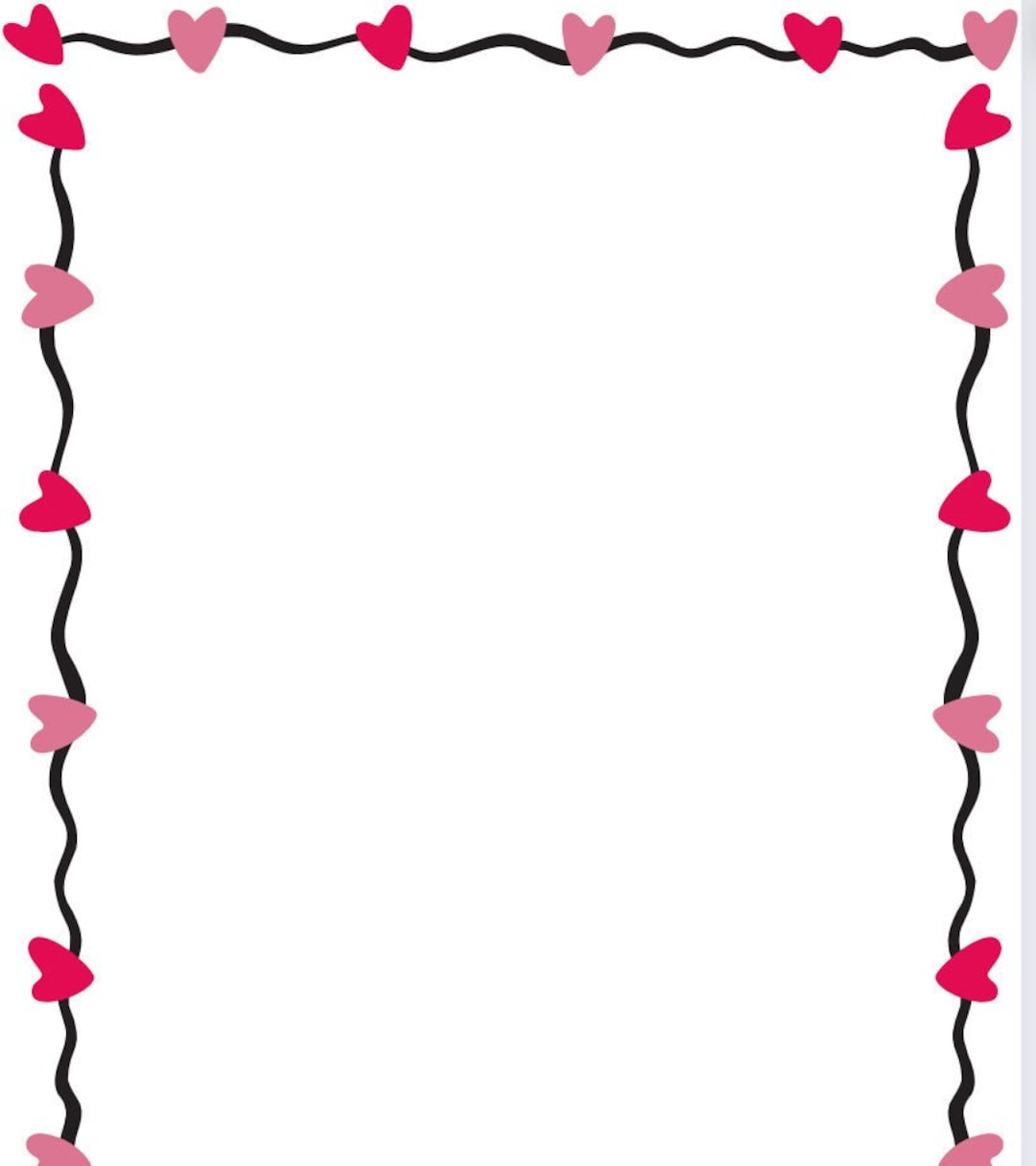 Sweet Heart Border Blank Printable Instant Download Valentines Day Border Minimal Scrapbook Sweet Heart Border Blank Printable Instant Download Valentines Day Border Minimal Scrapbook
