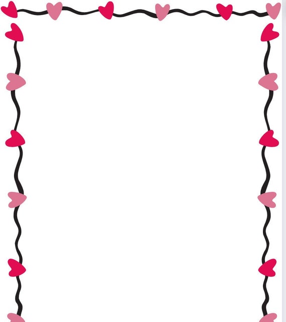 PNG Valentine's love letter border