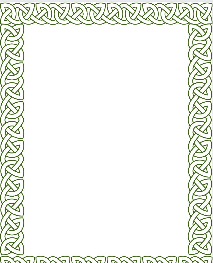 Celtic Border PDF, Celtic Frame, St Patrick Frame Silhouette, 2 Pages ...