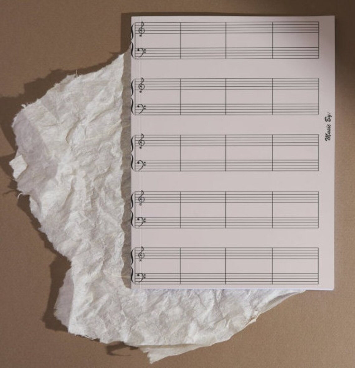 Printable Sheet Music Pdf, Music Teacher Gift, Composer Gift, Simple ...