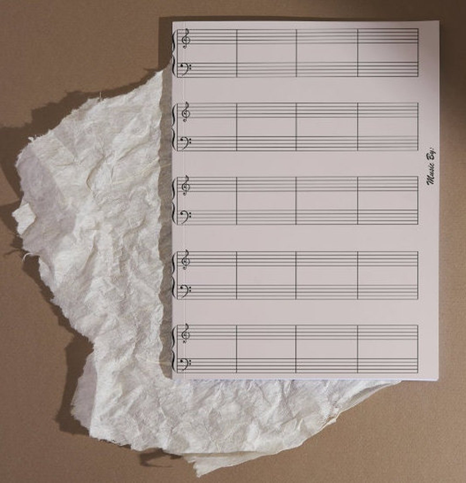 Printable Sheet Music Pdf, Music Teacher Gift, Composer Gift, Simple ...