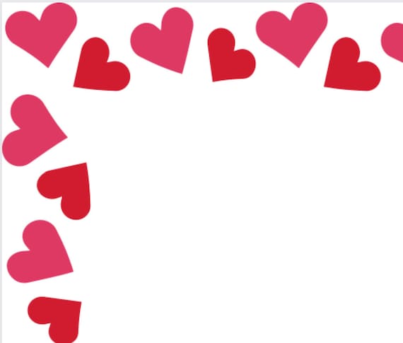 PNG Valentine's love letter border