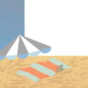 Beach Border PNG Printable Pdf, Instant Download, Sunset Ocean Paper ...