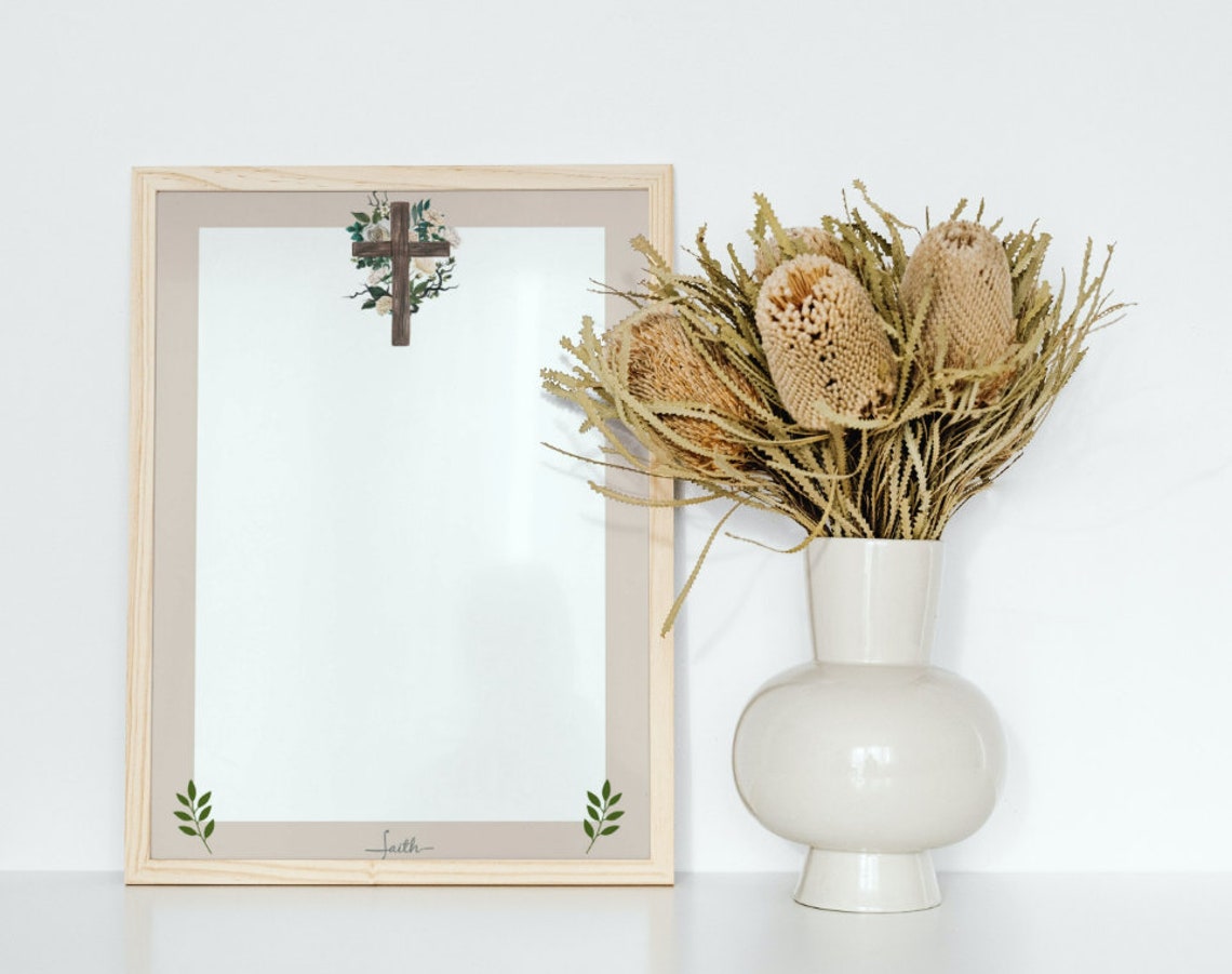 Religious Cross Border Printable PNG and Pdf, Instant Download ...